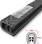Car Door Edge Guards, Universal Rubber U Shape Car Door Trim Car Door Edge Protector, Auto Door Edge Guards for Sedans, Trucks, SUV, ATV (Black, 16 Ft)