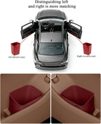 Car Interior Storage Box, Black Silicone Door Side Organizer with Umbrella Holder and Trash Can, Vehicle Accessory (Red)