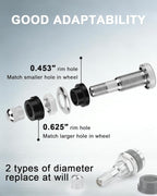 5 Pcs TR416 Metal Clamp-in Tire Valve Stems - High Pressure Tubeless Valves for 0.453" & 0.625" Rim Holes, Fit Cars, Trucks, Trailers & ATVs