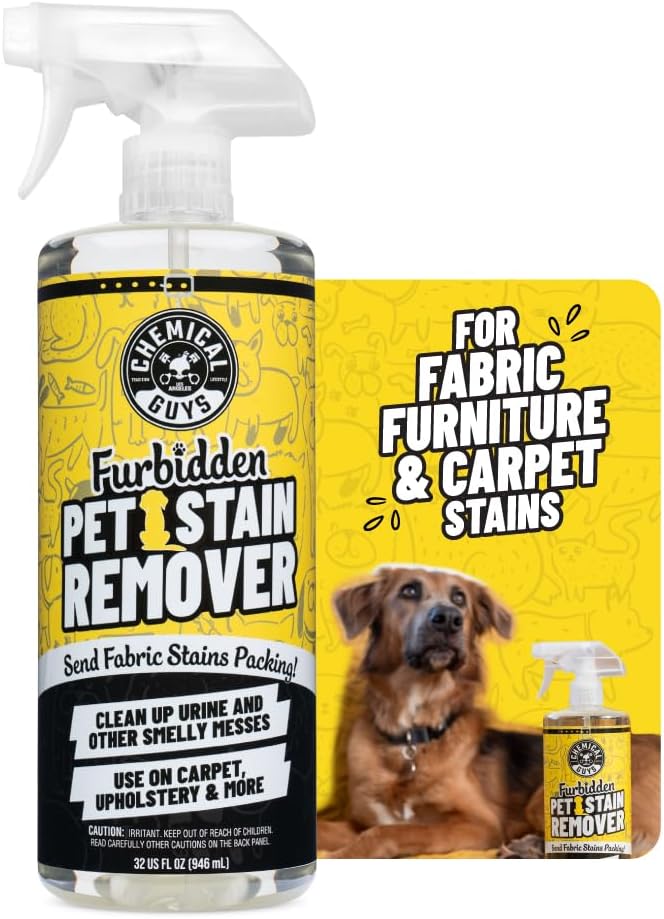 Furbidden Pet Stain Remover for Car & Home, Carpet & Upholstery Cleaner, Eliminates Pet Odors & Stains from Urine & Vomit, Multi-Surface Pet Odor Neutralizer - from (32 Fl Oz)