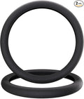Car Steering Wheel Cover, Non-Slip Silicone Material, Multiple Color Choices, Universal Auto Parts Steering Wheel Cover, Suitable for Most Cars (Black2PCS)