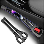 2PCS Upgraded Car Seat Gap Filler,Soft No Drop Seat Guard for Cars with Dual Slot Car Seats Gap Organizer for Storing Items & Filling Gaps,Versatile Between Seats Cars Gaps Filler (Style1)