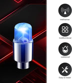 6 PCS LED Tire Valve Stem Cap Lights, 360 Degree Visibility Rotating Flash, Waterproof Wheel Lights for Trucks, Cars, SUVs (Blue)
