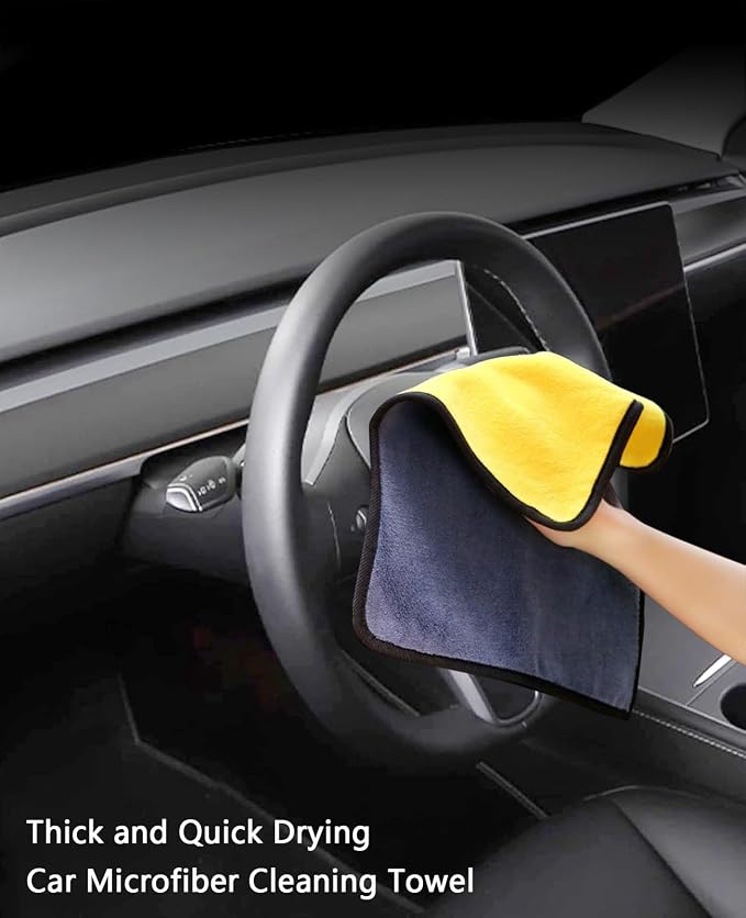 6Pcs Customized for Tesla Model 3 Y X S Seat Cleaner, Tesla Interior & Screen Cleaner Kit, White/Black Seat Cleaning Kit for Stain Removal, 2019-2026 Tesla Accessories for Seats, Dash