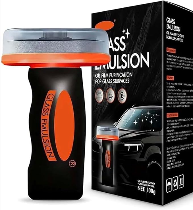 Glass Car Windshield Cleaner, 100g, Decontamination Stains Removal, 2X Effect, Rainproof Anti-Fogging Coating