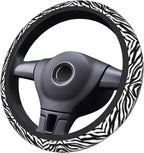 Zebra Steering Wheel Covers Non Slip Neoprene Stripe Pattern Steering Wheel Protector Cover Universal 15 inch for Women Men Car Trucks