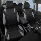 Waterproof Car Seat Covers Full Sets, Universal Fit Seat Covers for Cars, EVA Neoprene Seat Cover Set Full Sets, Interior Covers for Auto SUV,Vans,sedans, Trucks,(Black and Gray)