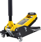 Low Profile Floor Jack 2 Ton (4400 lbs), Heavy Duty Aluminum Hydraulic Racing Floor Jack, Hydraulic Car Jack, Dual Piston Quick Lift Pump, 3.2"-14.6" Height Lifting Range (Yellow)