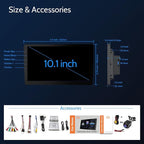 10.1 Inch Carplay Screen for Car,8 cores Radio Screen with Wireless CarPlay and Android Auto,Car Stereo with Mirror Link,Double Din Autoradio with Backup Camera,FM,Aux Input Car Audio