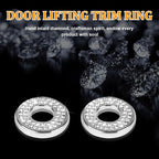 4 Pcs Bling Car Inner Door Lock Covers, Crystal Pull Rod Bolt Stickers, Sparkly Rhinestones Auto Door Bolt Decorations, Vehicle Lock Pin Cap Decors for C Class C200L GLC260 C260L (White)