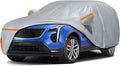 Car Cover for 2018-2026 Cadillac XT4, Waterproof Custom-fit Sun Rain Dust Snow Wind All Weather Protection Outdoor XT4 Full Car Cover with Cotton Lining and Door Zipper-Gray
