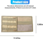 ZIMISI Molle Car Visor Organizer, Tactical Sun Visor Panel Organizer with Elastic Strap, Nylon Sunshade Storage Pouch with Magic Strap for Pen Card Sunglass, Fits for Car, SUV, Truck (Khaki)