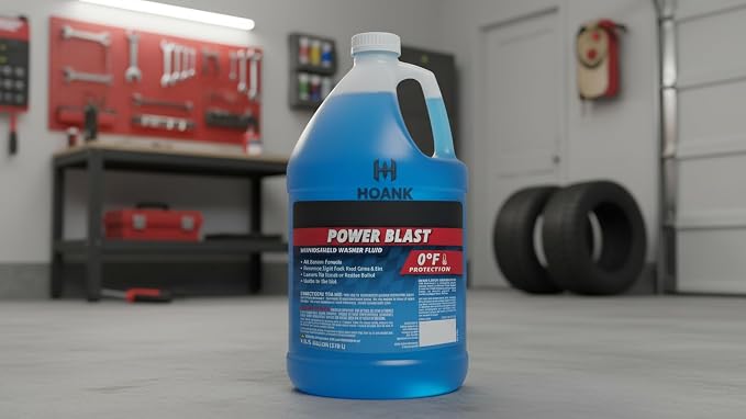 Power Blast Windshield Washer Fluid, 0°F Protection, Blue, 1 Gallon Jug, Ready to Use (1 GALLON, Blue Power Blast 0°F)