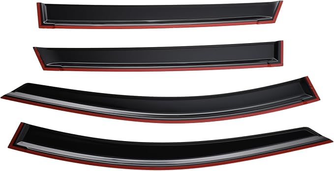 Tape-on Sun/Rain Guard Side Window Visor Deflectors Rain Guards Compatible with 2024 2025 Crosstrek Window deflectors 4 Pcs