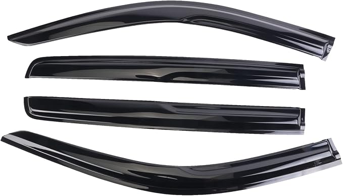 Outside Mount Durable Rain Guards Window Visors Fits 2019-2023 Chevy Silverado/GMC Sierra 1500 2500HD 3500HD Crew Cab,Wind Deflector