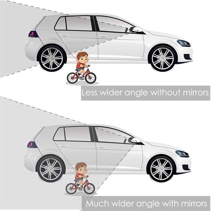 2pcs Side Mirror Blindspot, Blind Spot Mirror, 360 Degree Rotating, Wide Angle Convex Rearview for Car Truck SUV RV and Van