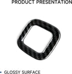 ABS Carbon Fiber Electronic Parking Brake Button Ring Trim for 2019-2025 Chevy Silverado | for 2019-2021 GMC Sierra 1500 2500 3500 HD Decal Accessories