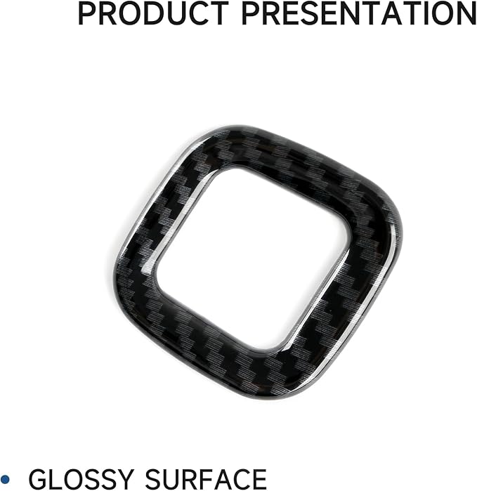 ABS Carbon Fiber Electronic Parking Brake Button Ring Trim for 2019-2025 Chevy Silverado | for 2019-2021 GMC Sierra 1500 2500 3500 HD Decal Accessories