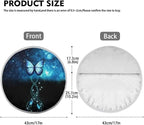 Car Steering Wheel Sun Shade Cover for Summer Heat-Resist Aluminum Foil Universal Steering Wheel Cover for Car Truck SUV Van, Butterfly Pattern