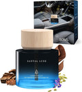 Car Air Freshener 50ML (1.7 FL OZ) Car Air Fresheners Perfume - Spicy Sandalwood Fragrance Oil Air Diffuser for Car, 180+ days Long Lasting Fragrance, Wooden Cup Design Car Fresheners, Made in USA