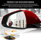 2PCS Blind Spot Mirror, Side Mirror Blindspot, Frameless Car Blindspot Mirrors with Self Adhesive, Universal 2 Inch Round Rear View Convex Mirrors Car Accessories Fit for SUV (Circle, 2PCS)