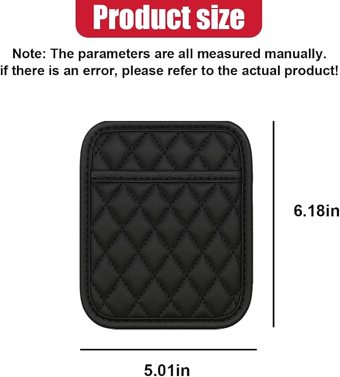 2PCS Car Side Pocket Organizer, Universal Waterproof PU Leather Auto Seat Gap Filler Storage Bag, Self-Adhesive Multifunctional Car Door Sunglasses Holder Pouch for Phone, Card (S)
