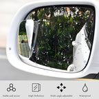 2 PCS Blind Spot Mirrors, Rounded Trapezoid HD Glass Frameless Rear View Mirror with Adjustable Stick, Universal Convex Wide Angle Blindspot Side Mirror for Cars Trucks SUVs