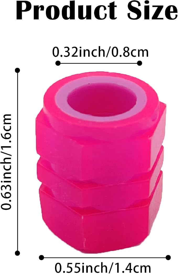 8PCS Car Tire Valve Stem Caps, Universal Noctilucent Waterproof Car Wheel Tire Caps, Suitable for Air Valve Caps for Cars, Motorcycles, Bicycles (Pink)