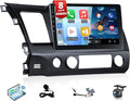 8Core Android Car Stereo for Honda Civic 2006 to 2011 Apple CarPlay Android Auto, 10.1IN IPS Touch Screen for Civic Car Play Head Unit 5G WiFi GPS Navi FM RDS EQ DSP Audio SWC Camera, 4G + 64G