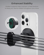 iTap 3 Magnetic Air Vent Car Mount Phone Holder with Magnetic Ring Adapter. Compatible with iPhone, Samsung Galaxy, Google Pixel, Huawei, LG, and All Qi Compatible Smartphones