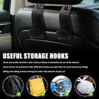 2PCS Car Seat Headrest Hooks, Purse Hook for Car, Automotive Headrest Handbags Holder, Auto Accessories Leather Seatback Organizer Hanger for Hanging Purses Bags Coats (Carbon Fiber, 2PCS)