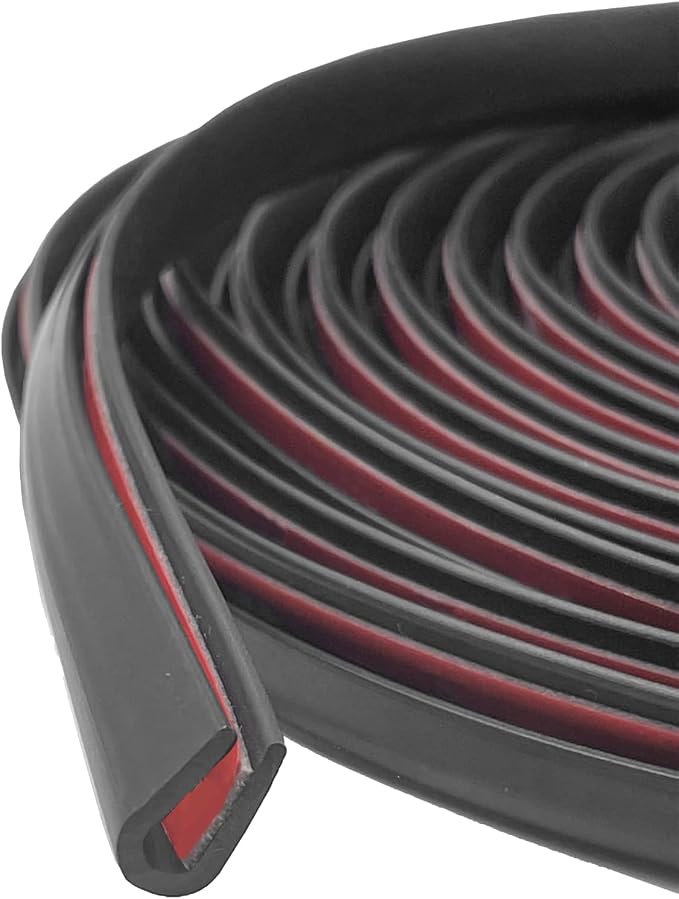 16.4Ft Car Door Edge Guards, Car Door Protector, Anti-Collision Automotive Entry Trim Molding Guard, No Glue Auto Exterior Edge Trim Protective Strip for Most Vehicles (Black, 5M)