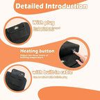 Heated Seat Cushion Foldable Memory Foam Heated Seat Pad with 3 Level Heating for Camping Fishing Office Chair Stadium Seats (Power Supply Not Included)