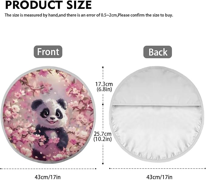 Steering Wheel Cover Sun Shade Pink Cherry Blossom Panda Car Steering Wheel Accessories for Women 17 inch Cooling Steering Wheel Cover Block Sun & Heat Universal Fit for Cars SUV Trucks