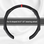Car Steering Wheel Cover Napa Leather Non Slip Vehicle Steering Wheel Cover Protector, Quick Install Comfy Automotive Interior Decor, Universal fit 14½ to 15 inches Car Pickup SUV 14.5 to 15 inches