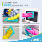 AIDEA Microfiber Cleaning Cloth-12PK, Soft Microfiber Towels for Cars, Absorbent Cleaning Rags, Lint-Free Streak-Free Wash Cloths for House, Kitchen, Window(12in.x12in), Blue