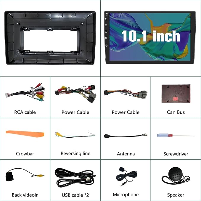4Core 64GB ROM Car Radio Stereo for Chevy Chevrolet Silverado 2007-2013 Tahoe Equinox GMC Sierra Yukon with Android 13 CarPlay Android Auto Bluetooth 5GHz WiFi
