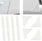 MSMJFSA 8 Pcs Clear Car Door Edge Guards, PU Bumper Protectors | Soft self-adhesive PU guards help protect car door edges from bumps and scratches; clear universal fit for cars, SUVs
