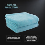 The Liquid8r - Absorbent 70/30 Blend Microfiber Drying Towel for Cars, Trucks, SUVs, Safe for Detailing + Scratch Free, Twist Loop, 1100gsm, 26.8in x 36.2in, Aqua Blue-MT037