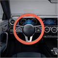 Car Silicone Steering Wheel Cover, Soft Anti-Slip Auto Steering Wheel Protector Fit 14 Inch, Universal Vehicle Interior Accessories for Cars, SUVs, Trucks, and Vans (Orange)
