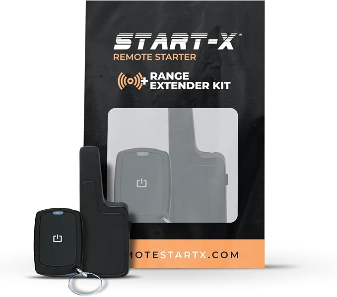 Range Extension Kit (2,000 ft) for Remote Starter, 1 Button, 1 Way | Includes 2 Remotes, Antenna and Antenna Cable