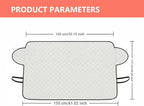 Exterior Car Sun Shade for Windshield & Mirrors, Reflective Multi-Layer Windshield Cover, Blocks Sun Snow Ice Frost, All Season Protection, Anti-Theft Door Flap, Fits SUV Sedan Truck (61"x45")