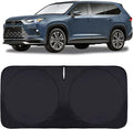 for Highlander Car Windshield Cover Windshield Sun Shade for Toyota Highlander 2020-2025 L LE XLE Limited Platinum Foldable Sunshade Front Window Custom Fit Vehicle Sun Protector