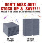 Grey Microfiber Cleaning Cloths, 100 Pack Microfiber Towels for Cars, Lint Free & Scratch-Free Bulk Cleaning Rags for House, Kitchen, Car and Shop, Absorbent Cleaning Towels 11.5 x 11.5 inch