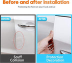 Anti-Scratch Anti-Collision Adhesive Strip Car Door Edge Guard Protector Strip Car Door Scuff Plate Protectors Transparent Invisible Tape for Rear Bumper/Door(16.4Ft x 2.8In)