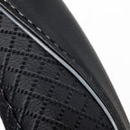 Gomass Car Steering Wheel Cover, Anti-Slip, Safety, Soft, Breathable, Heavy Duty, Thick, Full Surround, Sports Style (Black with Gray Line)