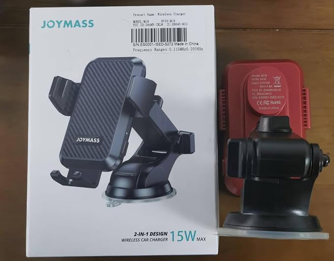 Wireless Car Charger, Phone Holders for Your Car, 15W Auto Clamping Phone Mount Car Accessories for iPhone 16 15 14 13 12 Mini Pro Max 11, Samsung Galaxy S24 Ultra S23 S22+ Note 20, etc - Red