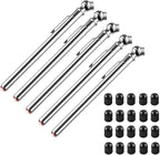 CZC AUTO Tire Pressure Gauge Heavy Duty Mechanical Air Gauge Stainless Stem Single Chuck with Pocket Clip for Truck Motorcycle Bike Car RV SUV ATV, 5-50PSI 30-350KPa (5 Pack)
