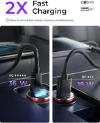 2-Pack USB C Car Charger Adapter Fast Charge, 48W All Metal Cigarette Lighter USB Charger for iPhone 15 Smallest Flush Car Charger USB C for iPhone 14 Pro Max 13 12 Galaxy S23/22 iPad Pro-Red | Cigarette Lighter USB Charger, Car Accessories for M...
