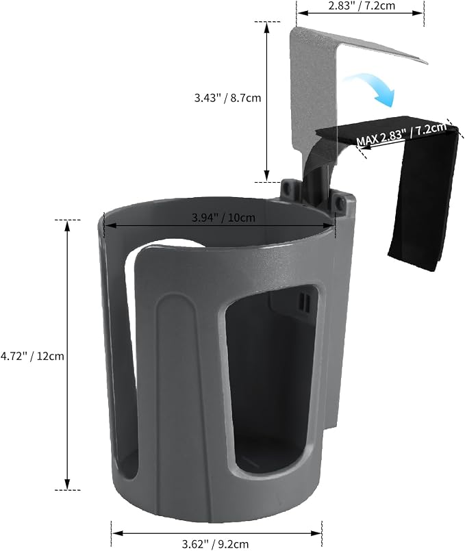 Large Car Door Cup Holder, Vehicle Armrest Cup Holder for Almost Any Size Bottle or Can